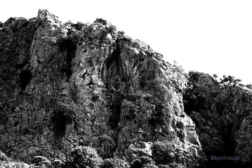 Overlooking the apartments where we stayed is this wonderful rock formation which draws you in each time you gaze up the cliff.   One day I would like to revisit this site.