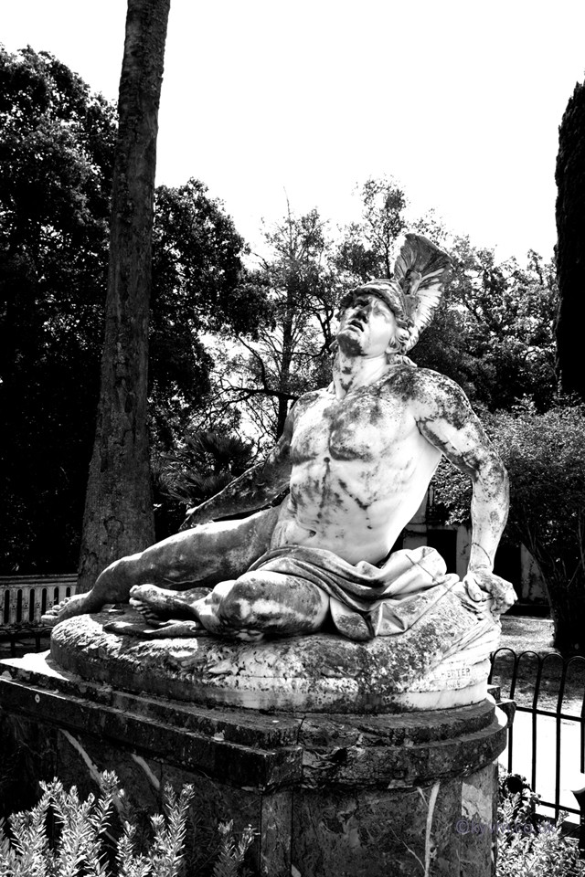 The dying Achilles at the Achilleion Palace.   A venue rich with history and inspiration, which according to Elisabeth of Austria would be worthy of the hero himself.
